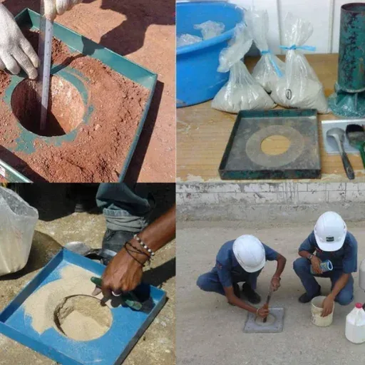 Ensaio de Densidade In Situ com Cone de Areia em Ponta Grossa